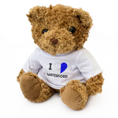 I LOVE WATERFORD (COUNTY COLOURS FLAG) - Teddy Bear - Ireland Gift Present