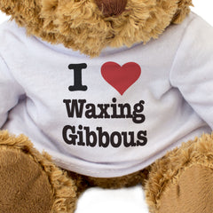 I LOVE WAXING GIBBOUS - Teddy Bear - Cute Cuddly Funny Adorable - Gift Present