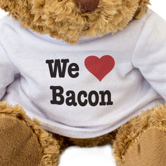 WE LOVE BACON - Teddy Bear - Cute Cuddly Soft Adorable - Gift Present