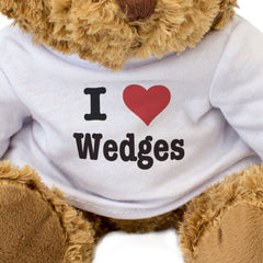 I LOVE WEDGES - Teddy Bear - Cute Cuddly Soft Adorable - Gift Present