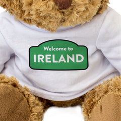 WELCOME TO IRELAND (GREEN) - Teddy Bear - Cute Cuddly Soft - Funny Gift Present