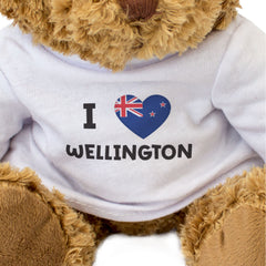 I Love Wellington (New Zealand Flag) - Teddy Bear
