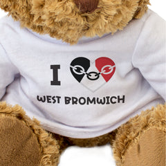 I LOVE WEST BROMWICH (BLACK COUNTRY FLAG) - Teddy Bear - Midlands Gift Present