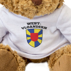 WEST VLOANDERN FLAG - Teddy Bear - Cute - West Flanders Belgium Gift Present