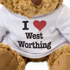 I LOVE WEST WORTHING - Teddy Bear - Cute Cuddly Soft - Sussex Gift Present