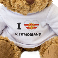 I LOVE WESTMORLAND FLAG - Teddy Bear - Cute Cuddly Soft - Gift Present