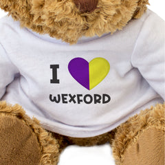 I LOVE WEXFORD (COUNTY COLOURS FLAG) - Teddy Bear - Cute - Ireland Gift Present
