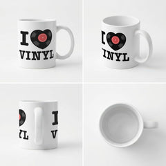 I LOVE VINYL - Mug - Funny Vinyl Record Music Fan Gift Present