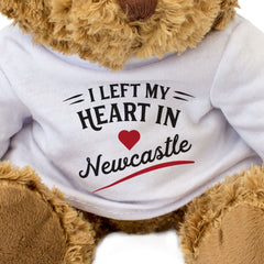 I LEFT MY HEART IN NEWCASTLE - Teddy Bear - Cute Cuddly Soft - Gift Present