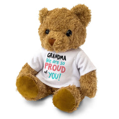 GRANDMA WE ARE SO PROUD OF YOU! - Teddy Bear - Cute Cuddly Soft - Gift Present