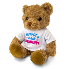 WORLD'S BEST GRANNY - Teddy Bear - Cute Cuddly Soft Adorable - Gift Present