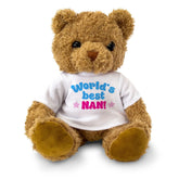 WORLD'S BEST NAN - Teddy Bear - Cute Cuddly Soft Adorable - Gift Present