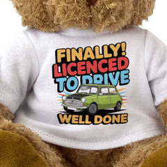 FINALLY LICENCED TO DRIVE WELL DONE - Teddy Bear - Driving Test Gift Present