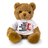 EAT SLEEP VOLLEYBALL REPEAT (SPIKE) - Teddy Bear - Cute Cuddly - Gift Present