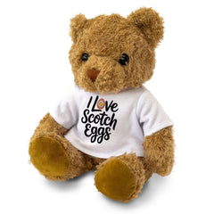 I LOVE SCOTCH EGGS - Teddy Bear - Cute Cuddly Soft Adorable - Gift Present