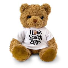 I LOVE SCOTCH EGGS - Teddy Bear - Cute Cuddly Soft Adorable - Gift Present
