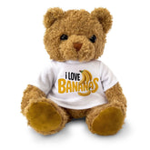 I LOVE BANANAS - Teddy Bear - Cute Cuddly Soft Adorable - Funny Gift Present