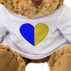 WICKLOW COUNTY COLOURS HEART - Teddy Bear - Cute - Ireland Gift Present