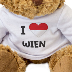 I LOVE WIEN (VIENNA CITY FLAG) - Teddy Bear - Cute - Funny Austria Gift Present