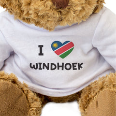 I LOVE WINDHOEK (NAMIBIA FLAG) - Teddy Bear - Cute Cuddly - Gift Present