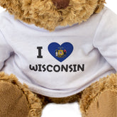 I Love Wisconsin Flag - Teddy Bear