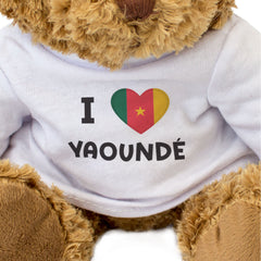 I LOVE YAOUNDÉ (CAMEROON FLAG) - Teddy Bear - Cute Cuddly - Gift Present
