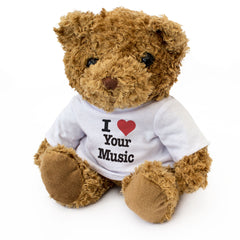 I LOVE YOUR MUSIC - Teddy Bear - Cute Cuddly Soft Adorable - Gift Present