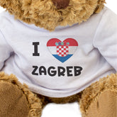 I Love Zagreb (Croatia Flag) - Teddy Bear