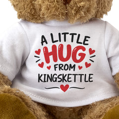 Close-up of the A Little Hug From Kingskettle T-shirt design