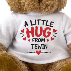 Close-up of the A Little Hug From Tewin T-shirt design