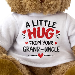 Close-up of the A Little Hug From Your Grand-Uncle T-shirt design