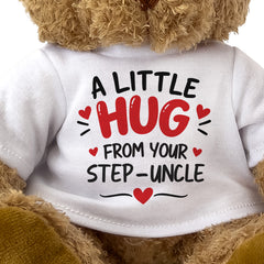Close-up of the A Little Hug From Your Step-Uncle T-shirt design