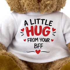 Close-up of the A Little Hug From Your BFF T-shirt design