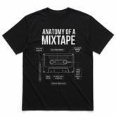 ANATOMY OF A MIXTAPE - Black T-Shirt - Funny Retro Tee