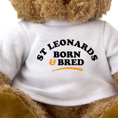 Close-up of the St Leonards Born and Bred T-shirt design