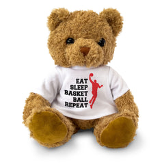 Eat Sleep Basketball Repeat - Teddy Bear