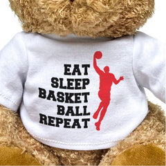 Eat Sleep Basketball Repeat - Teddy Bear