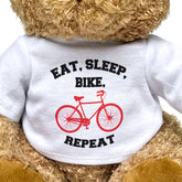 Eat Sleep Bike Repeat - Teddy Bear - Cycling Gift Present