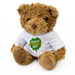 Happy Saint Patricks Day - Clover - Teddy Bear - Gift Present