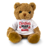 Christmas Hugs From Any Name - Personalised Teddy Bear Gift