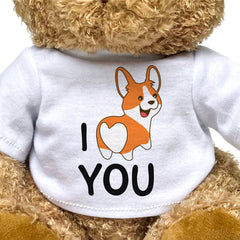 I LOVE YOU (CORGI) - Teddy Bear - Cute Cuddly - Romantic Dog Lover Gift Present