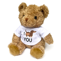 I LOVE YOU (DACHSHUND) - Teddy Bear - Cute - Romantic Dog Lover Gift Present