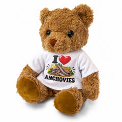 I Love Anchovies teddy bear