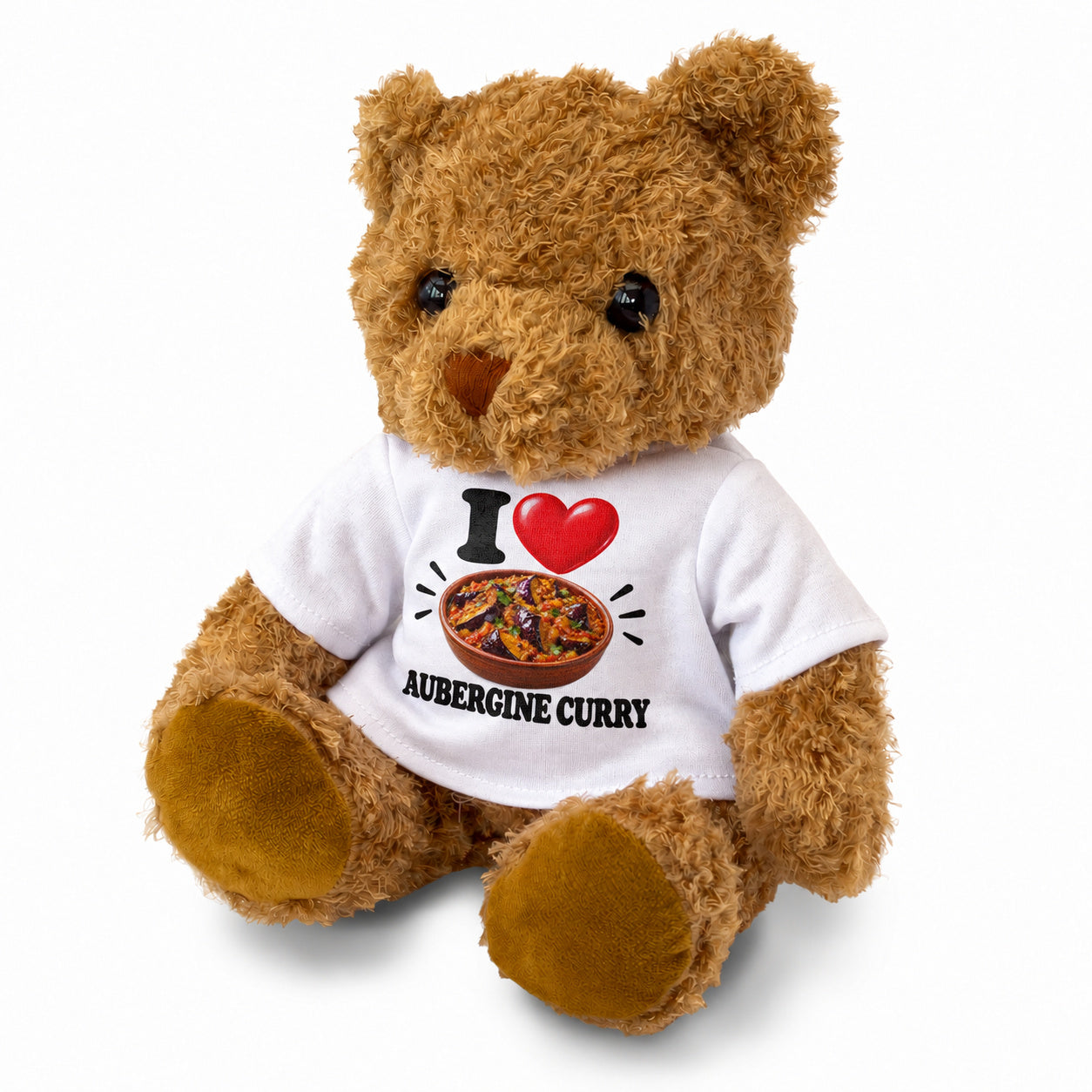 I Love Aubergine Curry teddy bear