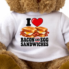 I Love Bacon And Egg Sandwiches teddy bear - image 3