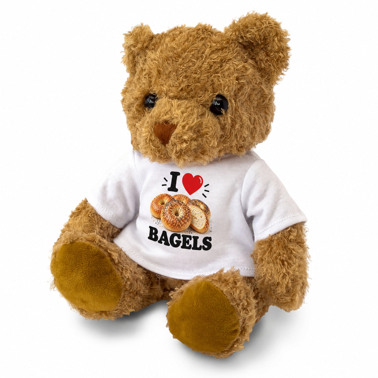 I Love Bagels teddy bear