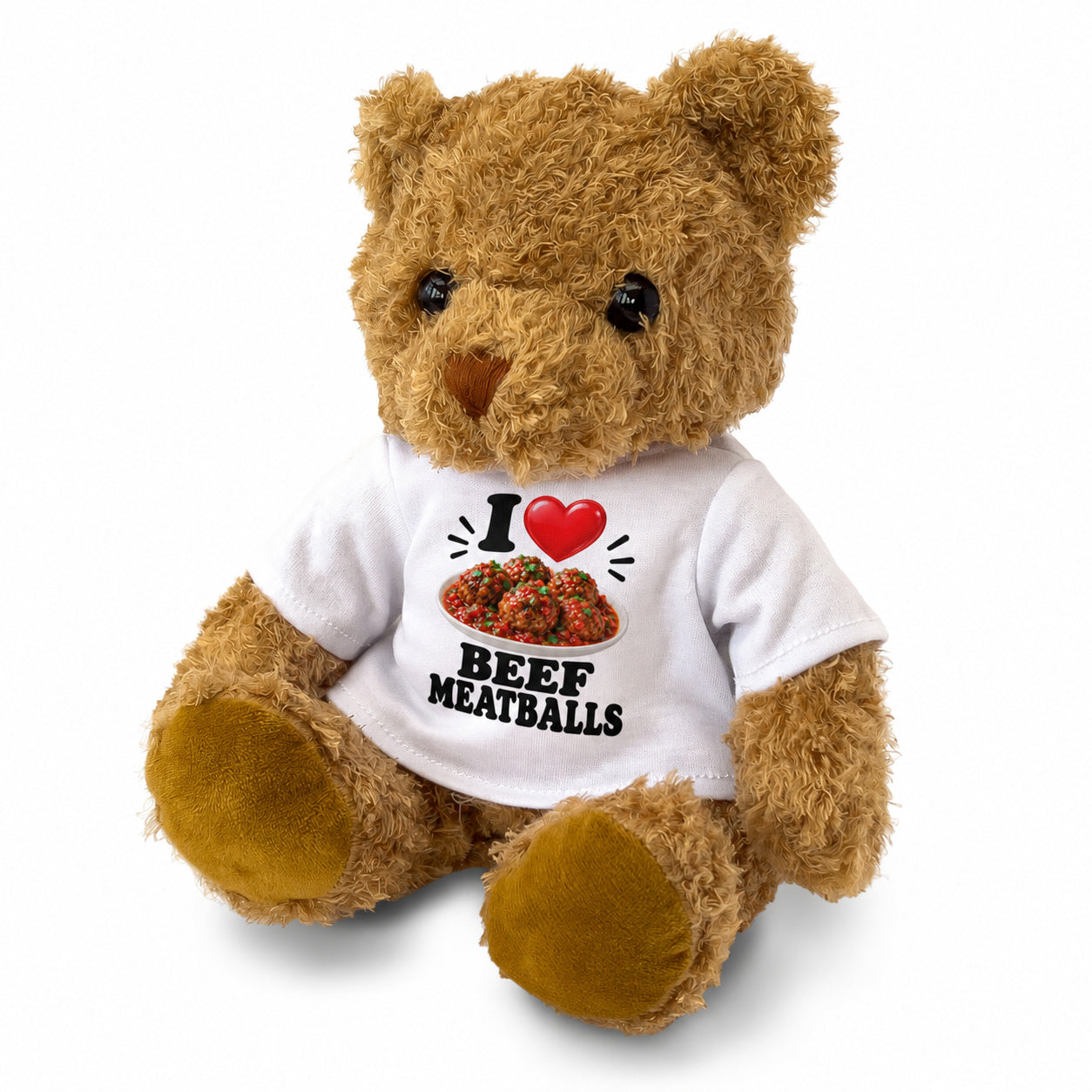 I Love Beef Meatballs teddy bear