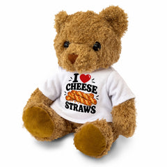 I LOVE CHEESE STRAWS - Teddy Bear Cute Cuddly - Funny Food Gift Present