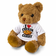 I LOVE CHICKEN CURRY - Teddy Bear Cute Cuddly - Funny Food Gift Present