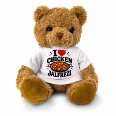 I LOVE CHICKEN JALFREZI - Teddy Bear Cute Cuddly - Funny Food Gift Present